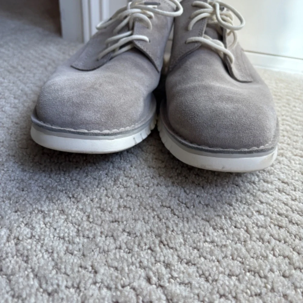 COLE HAAN Zerogrand Stitch Out Oxford gray suede 11M